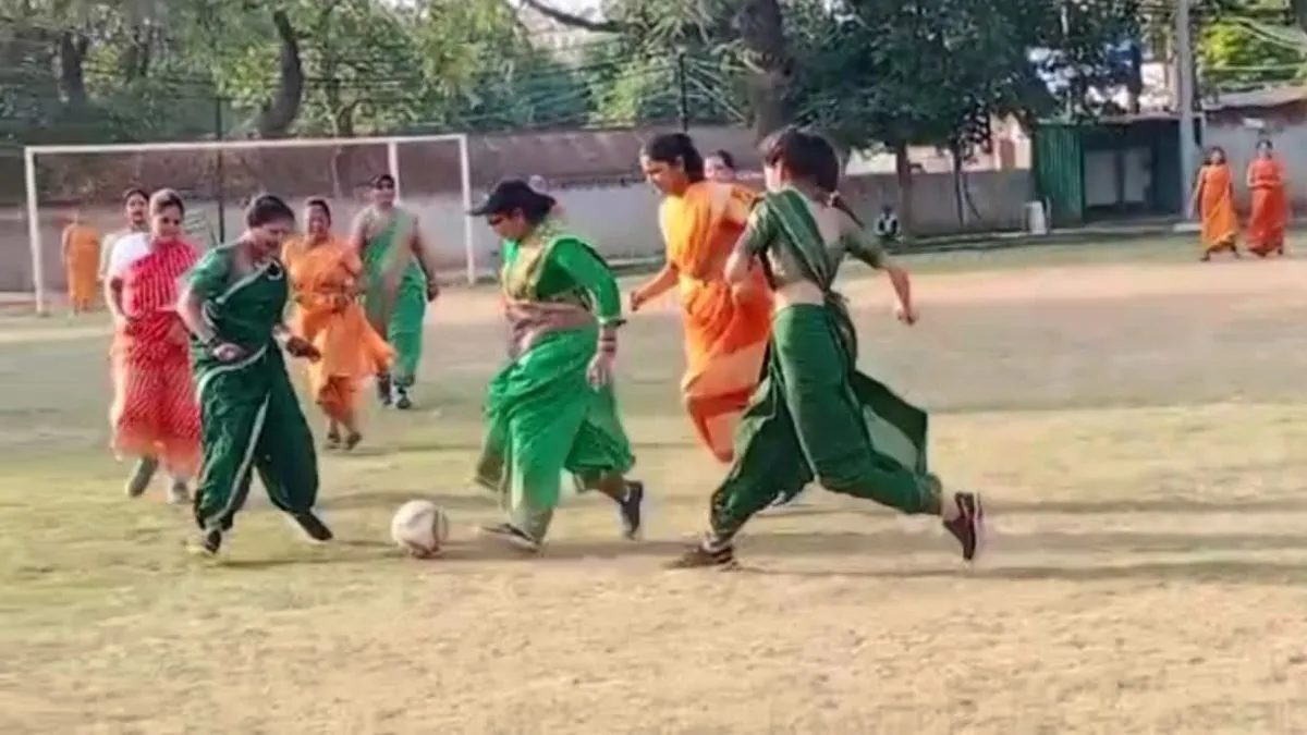Who Says Women in Saree Can't Play Football? See It To Believe It!