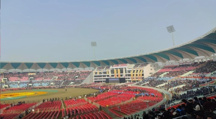 Inside of BRSABV Ekana Cricket Stadium Lucknow
