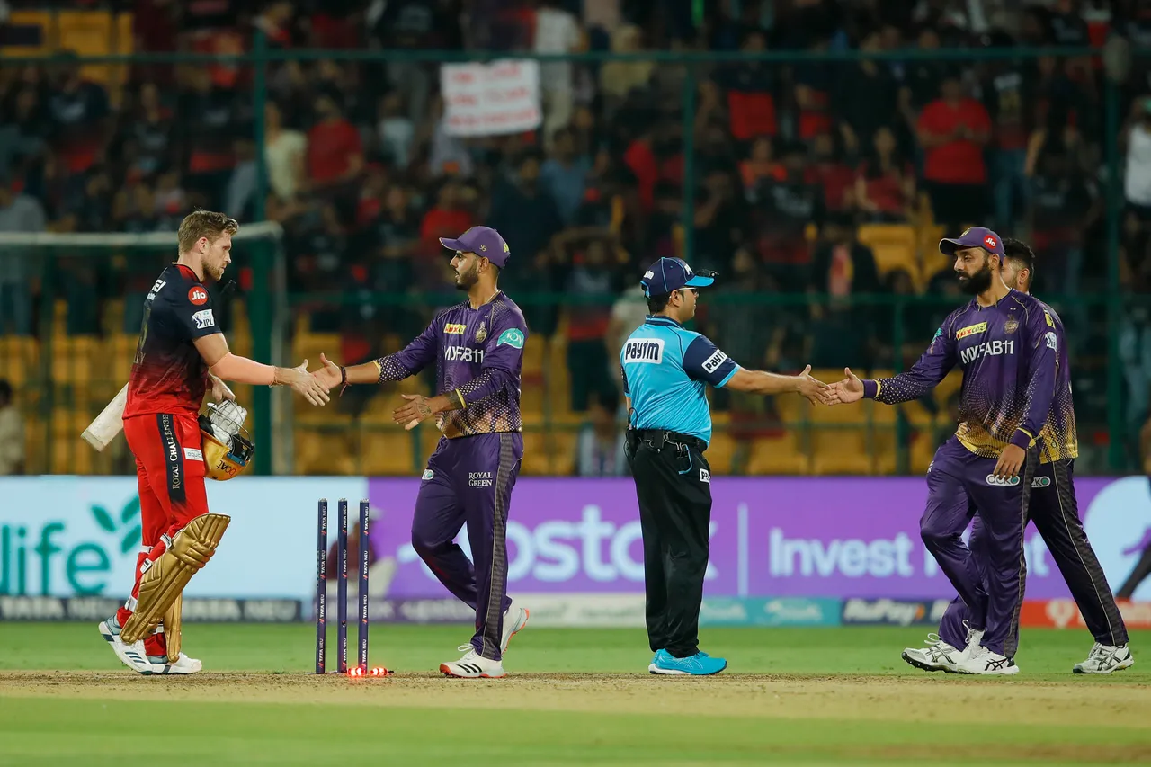 KKR Ends Losing Streak, Defeats RCB by 21 Runs KKR Ends Losing Streak, Defeats RCB by 21 Runs