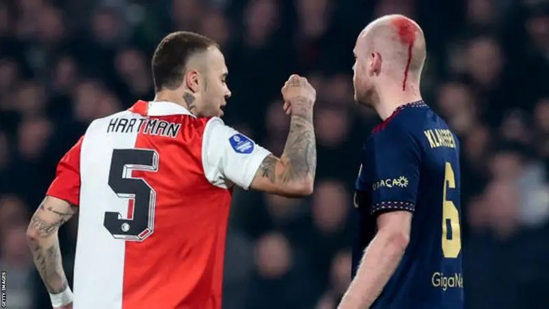 Ajax Midfielder Injured from Object Thrown at Feyenoord
