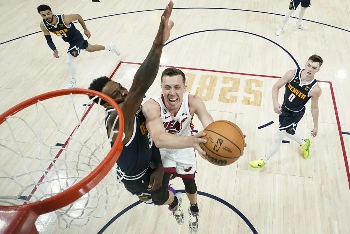 Miami Heat Overcome Denver Nuggets in Game 2 of NBA Finals Thanks to Duncan Robinson Surge. NBA Finals