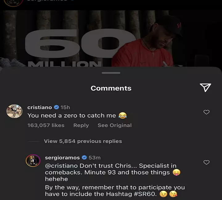 Ronaldo and Ramos’s Instagram trolling shows that both still have a strong bond Ronaldo and Ramos had an Instagram trolling session