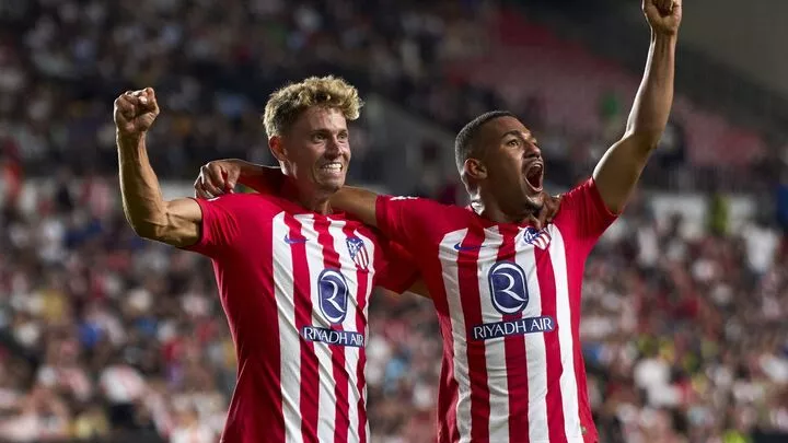 Atletico Madrid celebrating