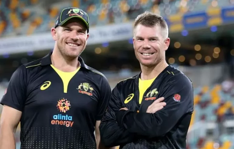 David Warner's picture with Aaron Finch