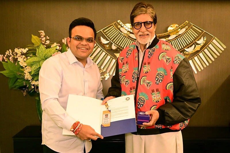 Amitabh Bachchan with Amit Shah