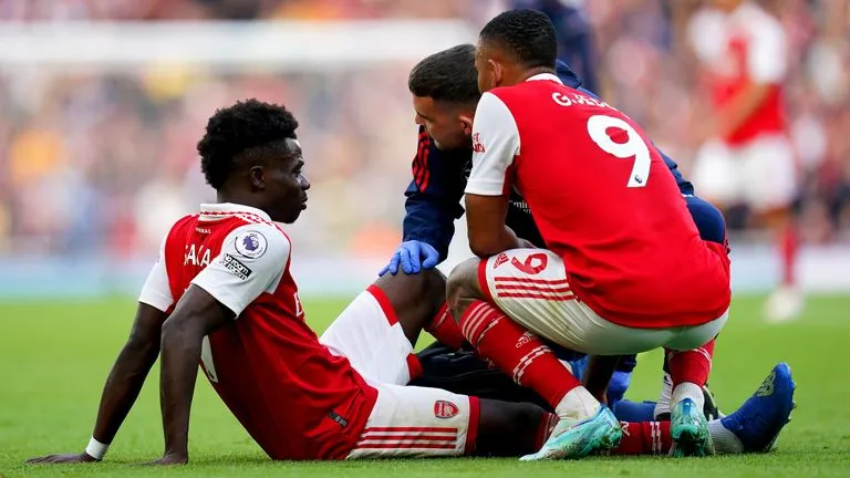 Saka is included in Arsenal injury list