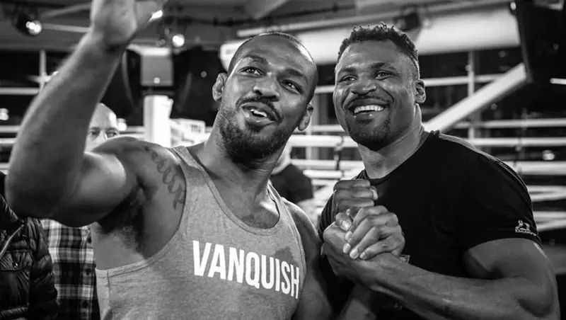 Jon Jones On Francis Ngannou’s Impressive Performance In His Boxing Debut Francis Ngannou with Jon Jones