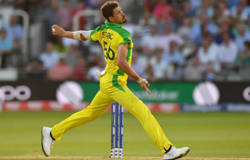 mitchell starc while bowling