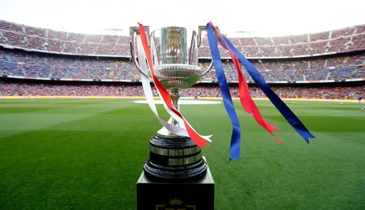 Copa Del Rey Results: Barcelona Brace Past Unionistas And Atletico Elimate Real Madrid From The Tournament The Trophy of Copa Del Rey
