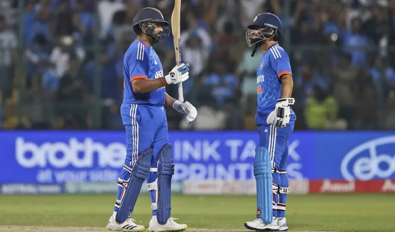 India vs Afghanistan 3rd T20I: Rinku Singh and Rohit Sharma on the crease