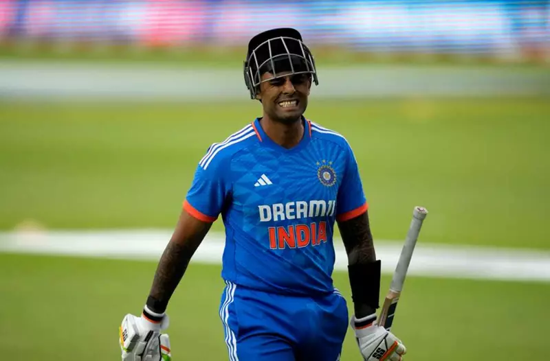 Suryakumar Yadav after getting dismissed