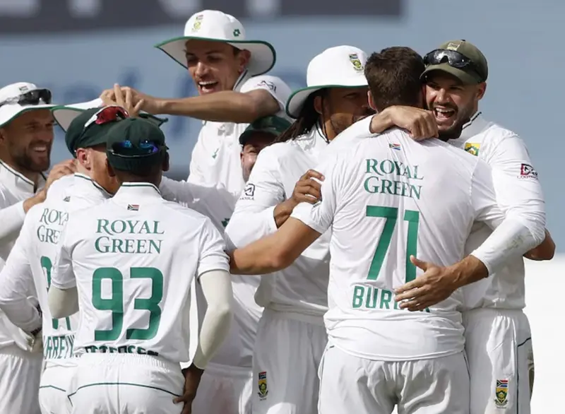 India vs South Africa: Aiden Markram and players celebrating the wicket
