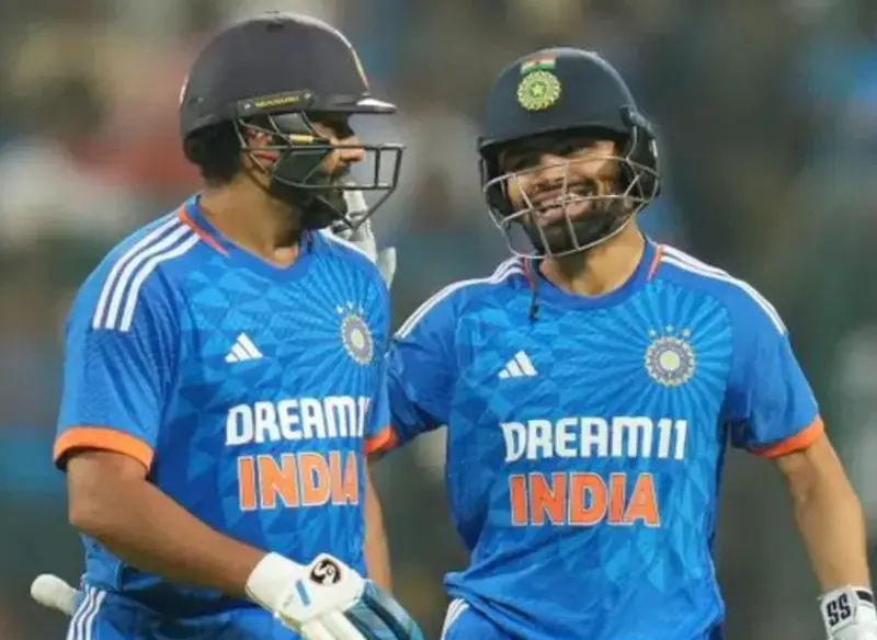 “Wanted someone like that” Rohit Sharma’s Big Take On Rinku Singh Rohit Sharma and Rinku Singh smiling after the end of the innings