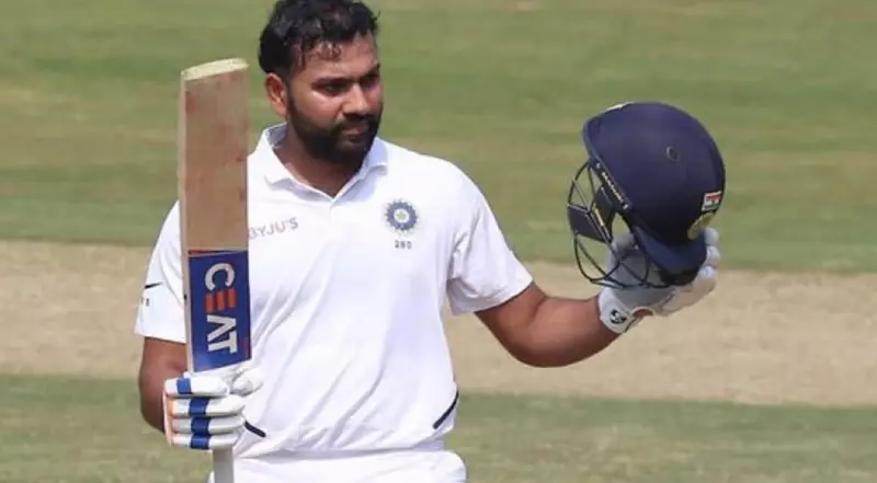 Will Rohit Sharma Become The Second Indian Captain To Do This After MS Dhoni? Rohit Sharma after hitting a century in a test match