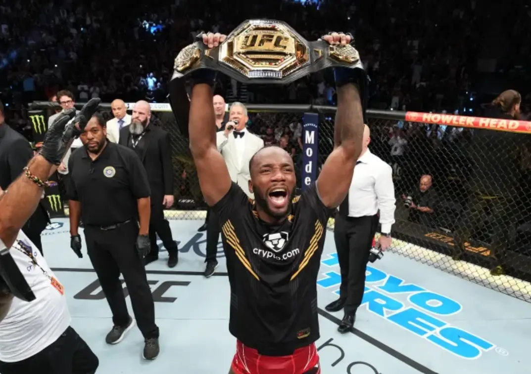 Leon Edwards after winning welterweight belt
