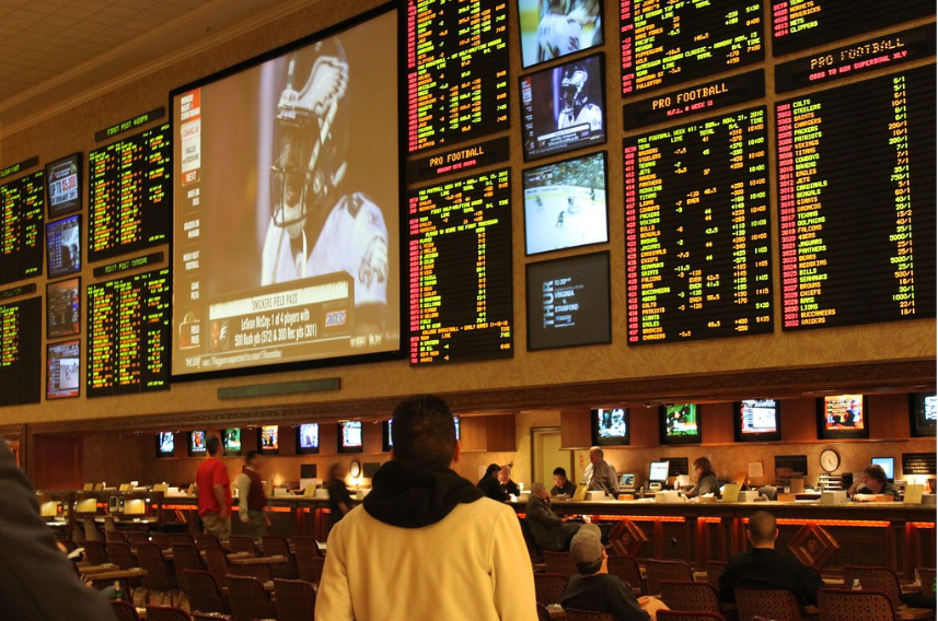 live sports betting in a Las Vegas casino