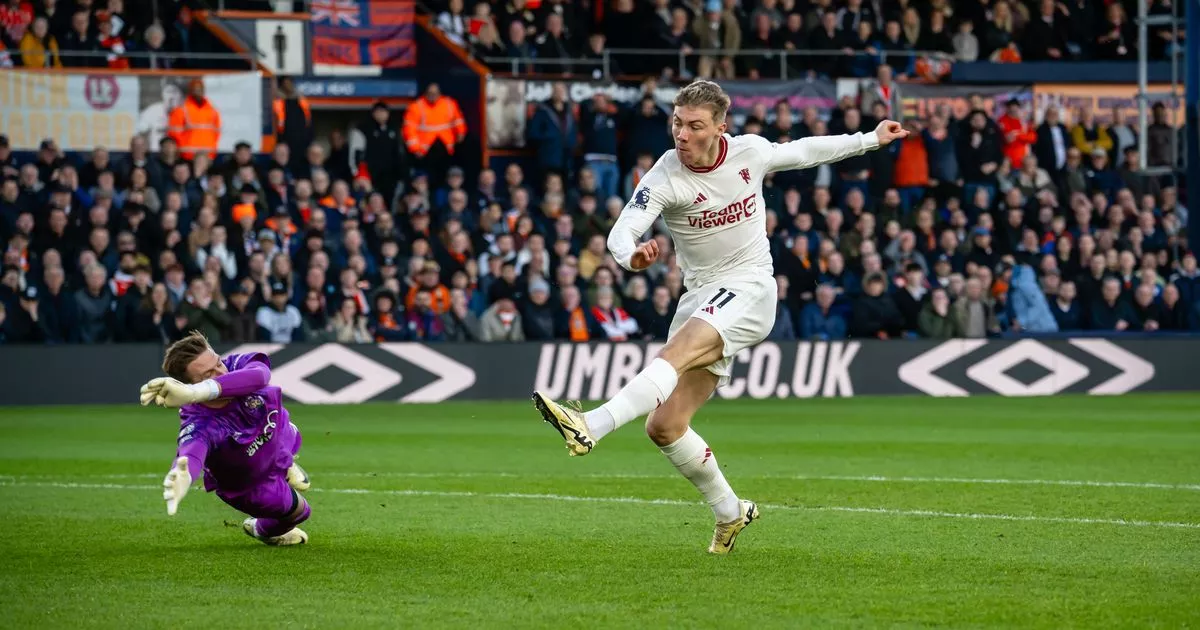 Rasmus Hojlund Early Double Saved The Day For Manchester United Against Luton Man United 2-1 Luton Town