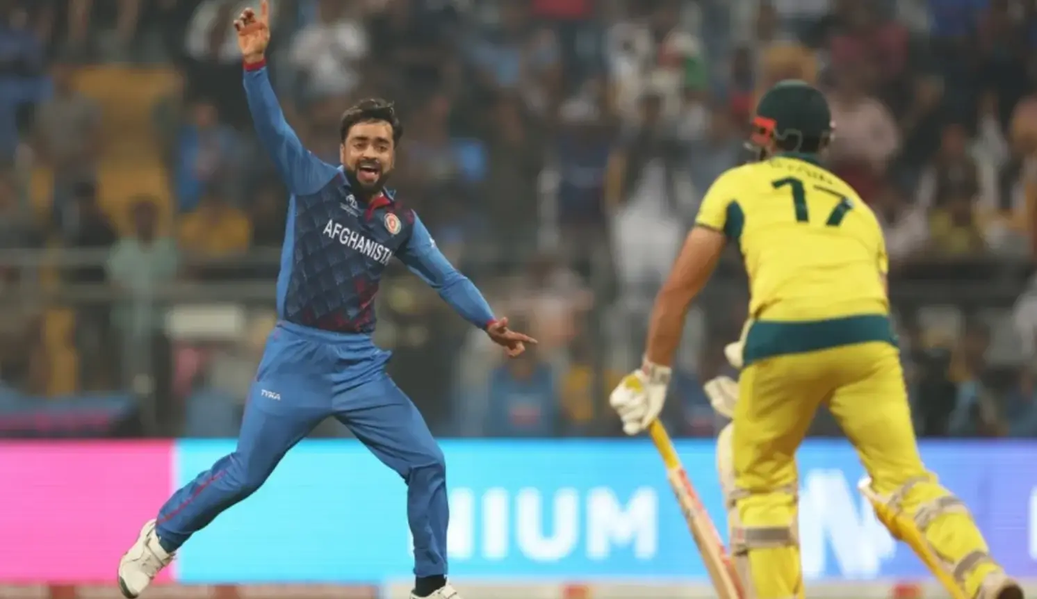 Cricket Australia Postpones T20I Series Against Afghanistan Due To Women’s Rights Issues Rashid Khan celebrating after getting a wicket