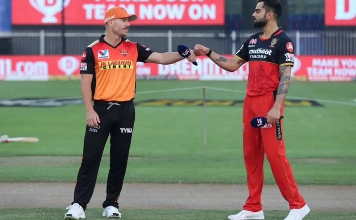 Top 5 Batters With Most Runs Scored In A Single IPL Season Virat Kohli and David Warner during toss