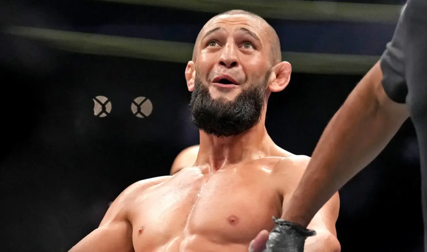 UFC Saudi Arabia: Khamzat Chimaev vs Robert Whittaker Khamzat Chimaev after his victory in the fight