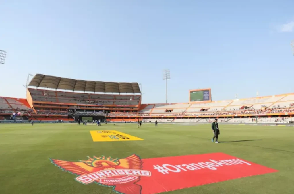 Rajiv Gandhi International Stadium hosts 8th IPL match SRH vs MI