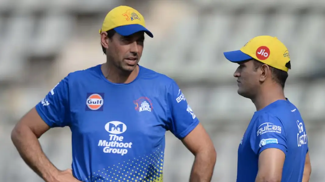 “There was a bit of a celebration,” Stephen Fleming On Rutuaj Gaikwad, Being The New Captain Of CSK Stephen Fleming with MS Dhoni during practice