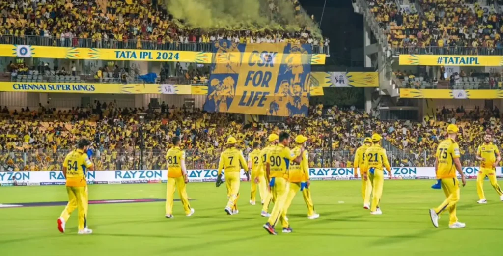 CSK vs SRH: Chennai Super Kings team entering the ground