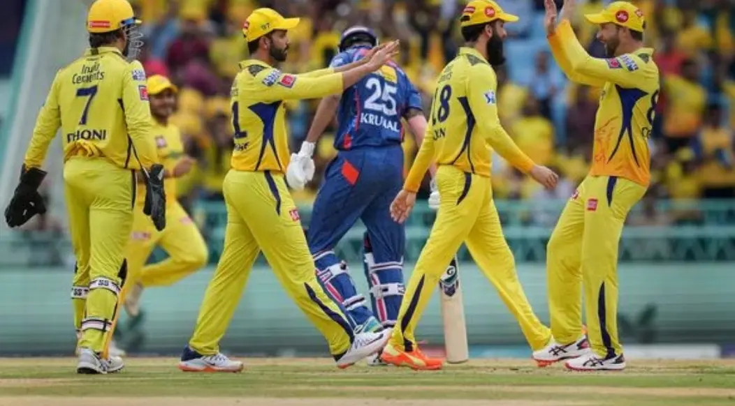 CSK vs LSG: CSK batters celebrating after getting a wicket