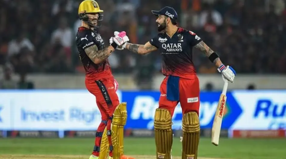 RCB vs SRH: Faf du Plessis with Virat Kohli during the play