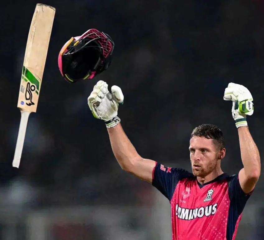 KKR vs RR: Jos Buttler throws his bat and helmet in the air to celebrate the win