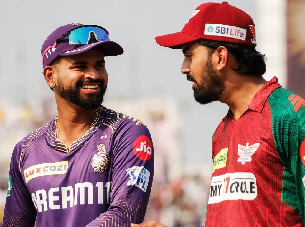 IPL 2024 28th Match KKR vs LSG: Match Results| Award Winners| Player Of The Match| Records| Scorecard KKR vs LSG: KL Rahul with Shreyas Iyer before toss