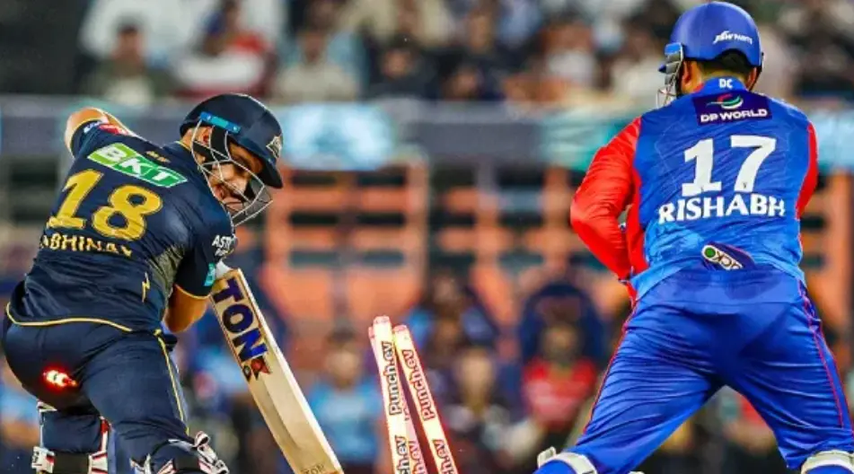 DC vs GT: Rishabh Pant stumped Abhinav Manohar