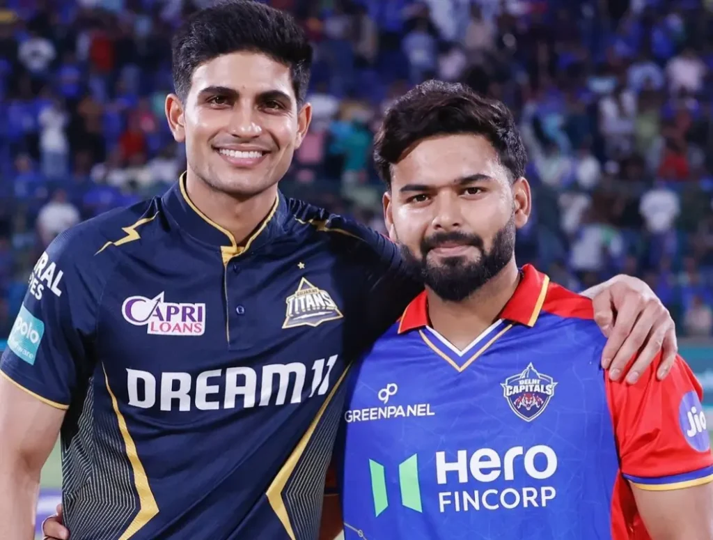 DC vs GT: Rishabh Pant with Shubman Gill during toss