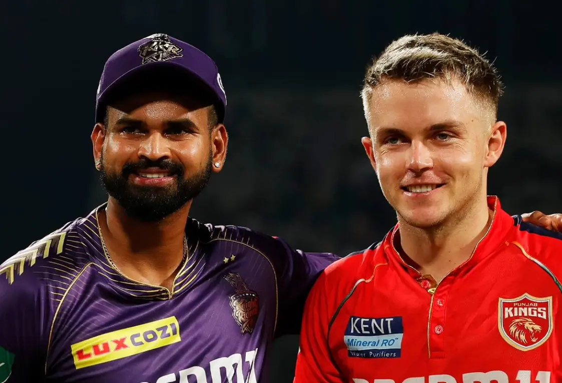 IPL 2024 42nd Match KKR vs PBKS: Match Results| Award Winners| Player Of The Match| Records| Scorecard KKR vs PBKS: Shreyas Iyer and Sam Curran during toss