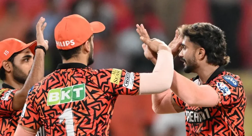 PBKS vs SRH: SRH's players celebrating a wicket during match