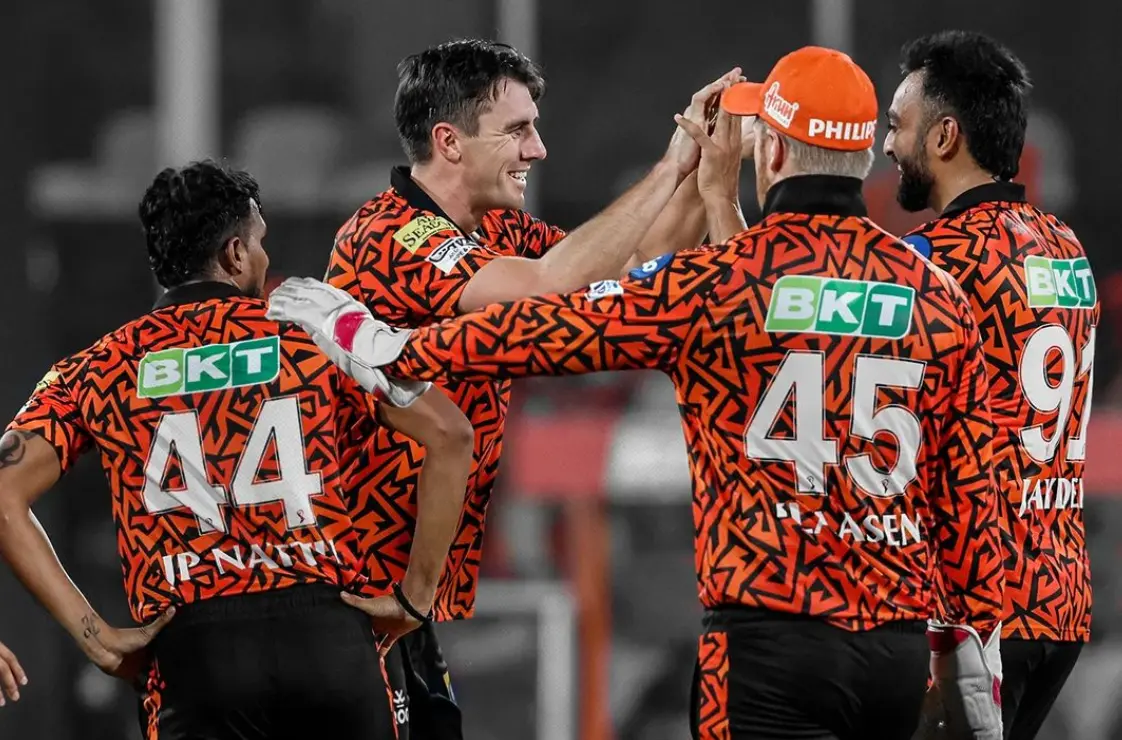 IPL 2024 18th Match SRH vs CSK: Match Results| Award Winners| Player Of The Match| Records| Scorecard SRH vs CSK: Pat Cummins celebrating wicket with his teammates