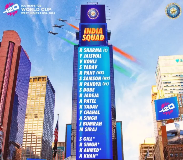 Indian Squad list in the T20 World Cup 2024