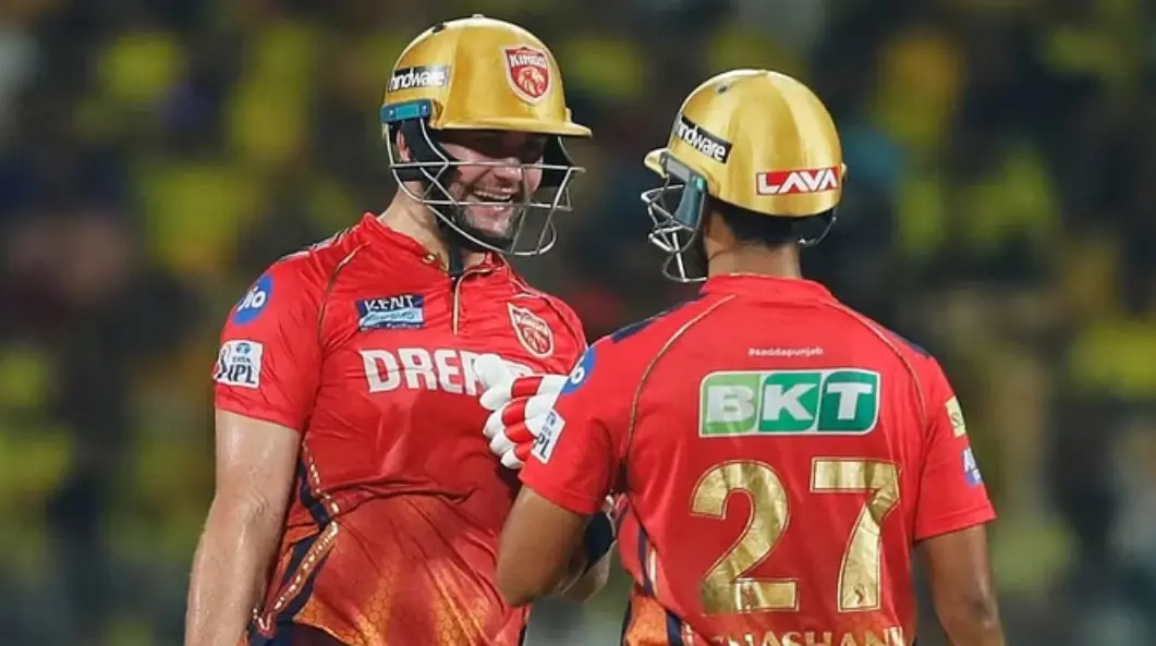 PBKS vs CSK: Rilee Rossouw and Shashank Singh on the field