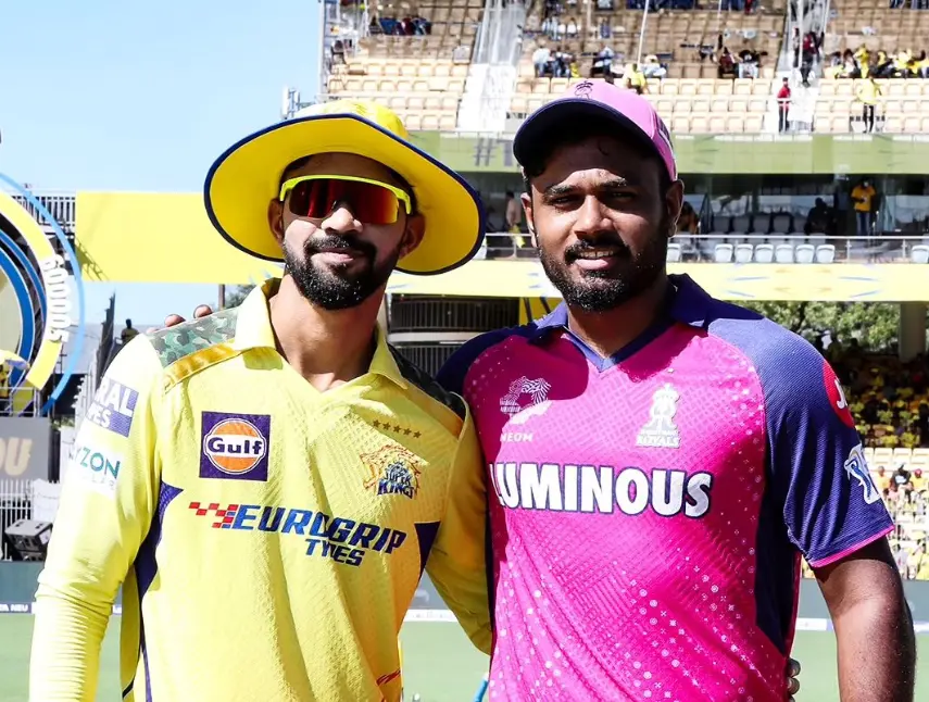 IPL 2024 61st Match CSK vs RR: Match Results| Award Winners| Player Of The Match| Records| Scorecard CSK vs RR: Sanju Samson with Ruturaj Gaikwad before toss
