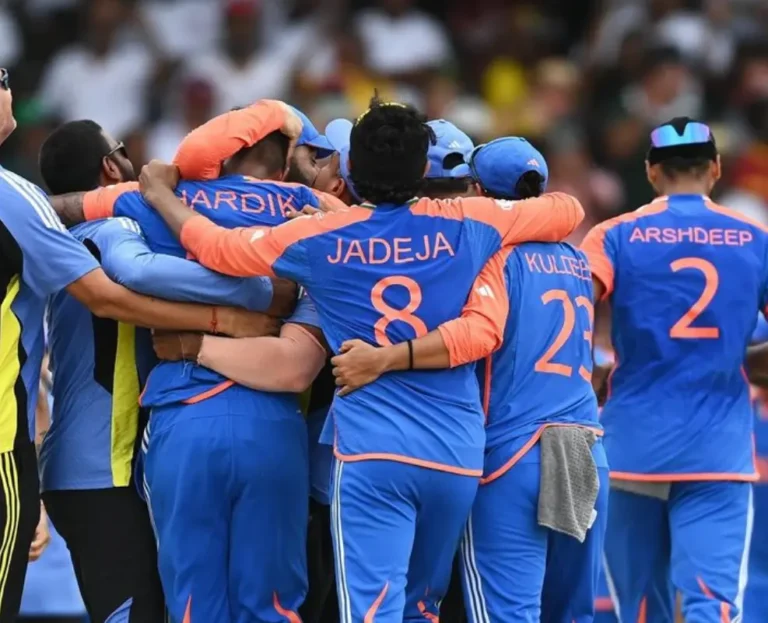 Indian Squad celebrating after victory