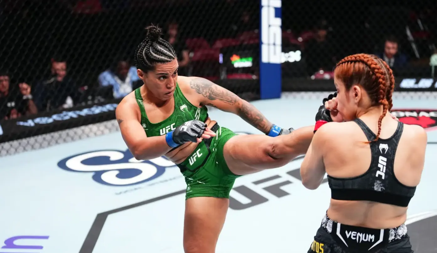 Puja Tomar during her fight in UFC