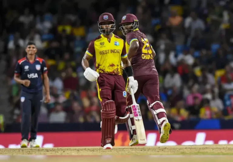 Shai Hope and Johnson Charles during a match