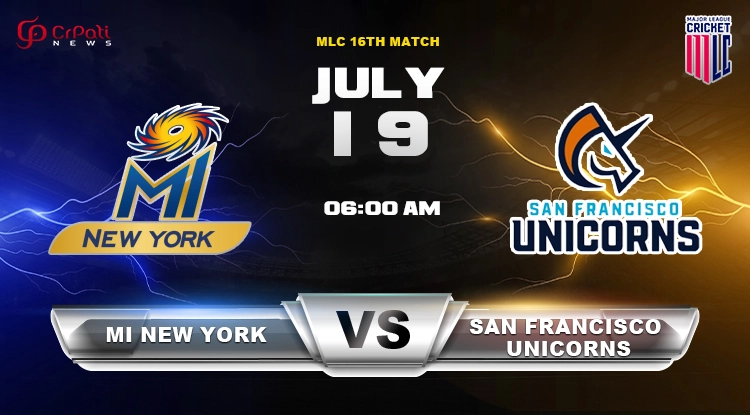 MINY vs SF 16th MLC 2024 Match Prediction: MI New York vs San Francisco Unicorns, Key Players, Pitch Report, Dream 11 Prediction And Playing 11 MINY vs SF 16TH MLC Match Prediction