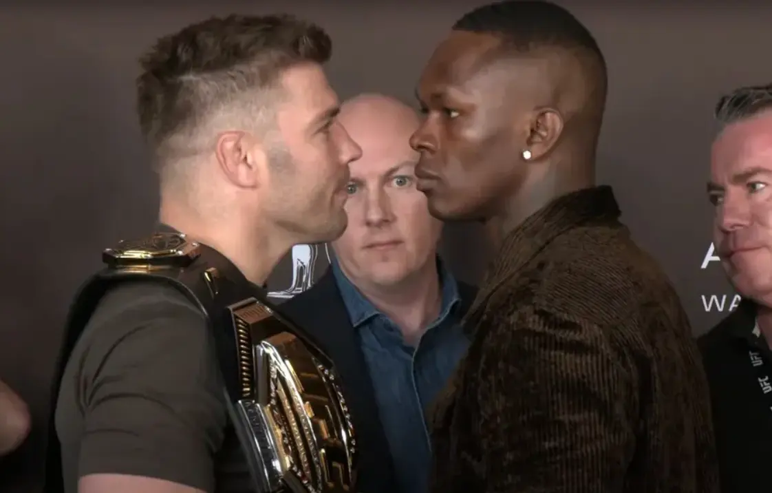 “Real African Debate” Set The Israel Adesanya vs Dricus du Plessis UFC 305 Press Conference Dricus du Plessis and Israel Adesanya face off