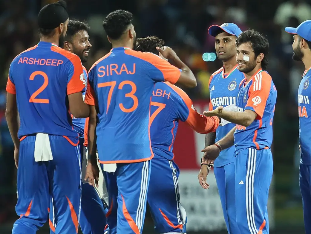 Indian players during match