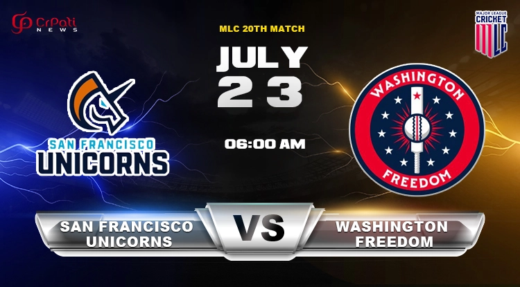 SF vs WAF 20th MLC 2024 Match Prediction: San Francisco Unicorns vs Washington Freedom, Key Players, Pitch Report, Dream 11 Prediction And Playing 11 SF vs WAF 20th Match Prediction