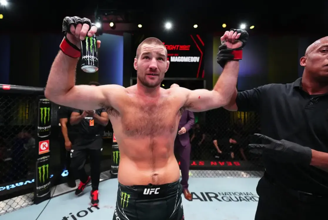 Sean Strickland after getting a win