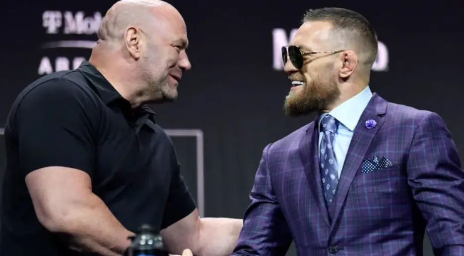 “Not this year” Dana White On Conor McGregor’s Return| McGregor Responded To The Comments Conor McGregor and Dan White during press conference