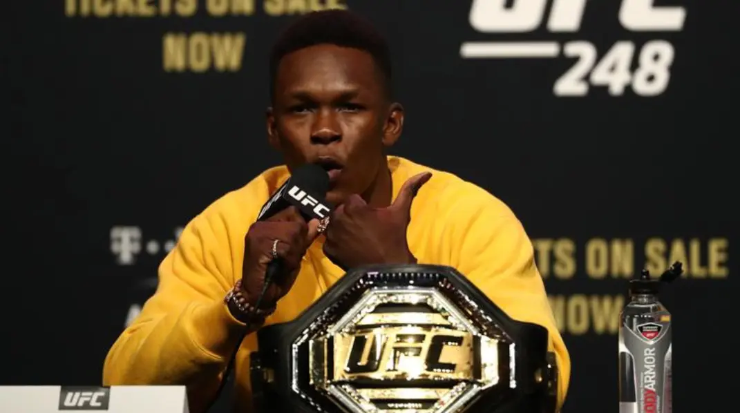 Teary! Israel Adesanya Hits At Dricus, Saying, “You don’t know my f*cking story” Israel Adesanya at press conference