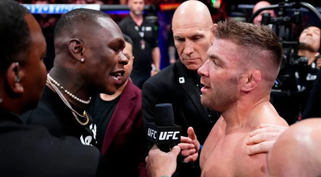 UFC 305: Israel Adesanya vs Dricus du Plessis| Fight Card| Timings| Where to Watch Israel Adesanya and Dricus du Plessis during a heated argument